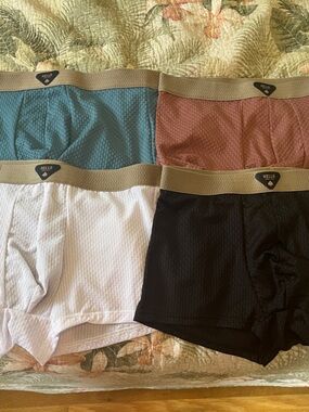 Hello™ Men's Boxer Brief 4-Pack — Teal, Mauve, White, Black